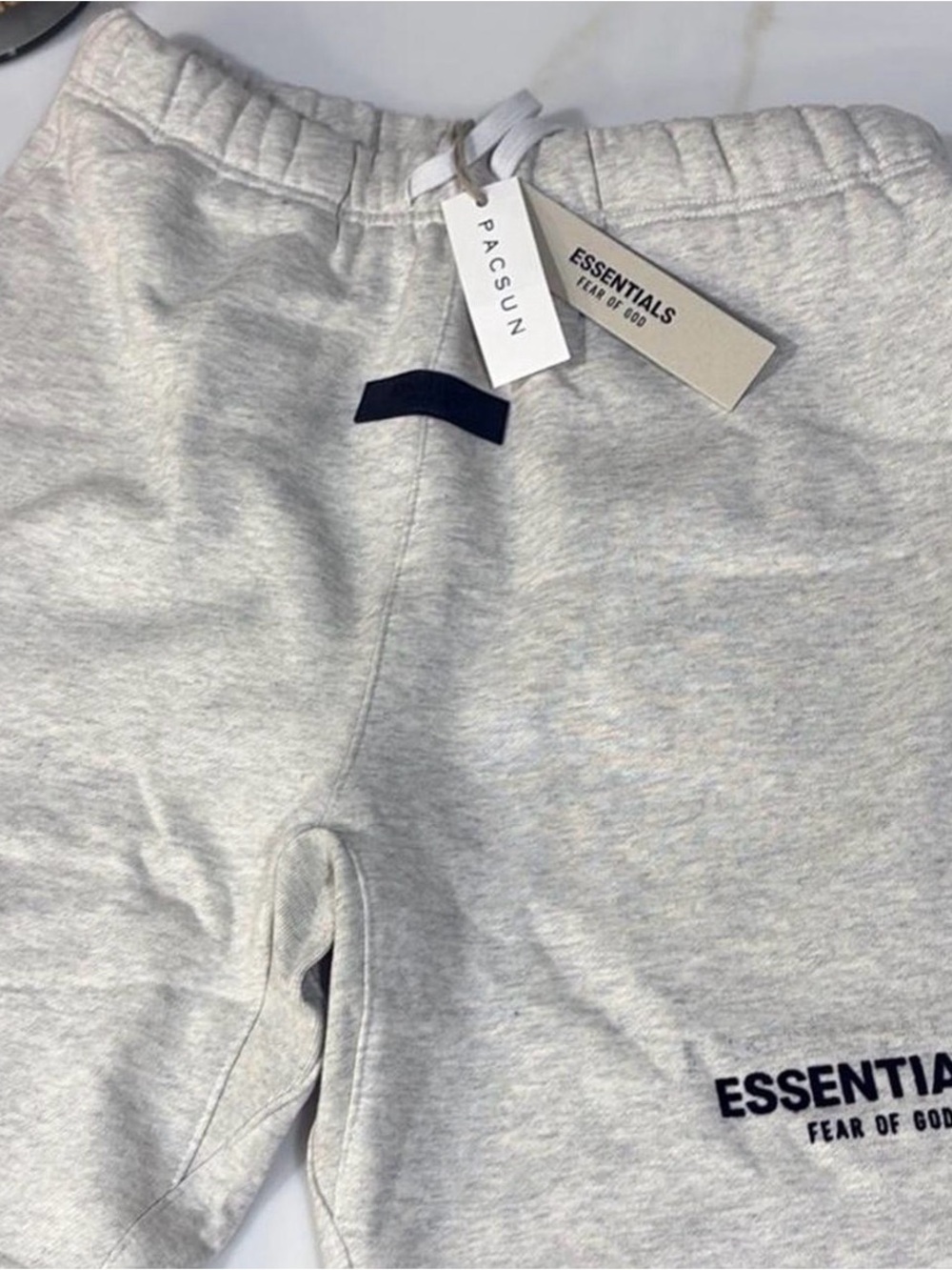 Essentials Men’s Light oat Gray Sweatshorts